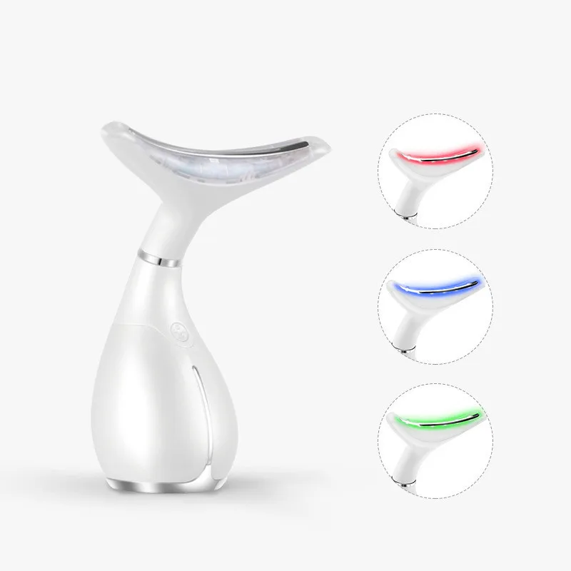 

LED Photon Therapy Neck and Face Lifting Massager Vibration Skin Tighten Reduce Double Chin Anti-Wrinkle Remove Mechine