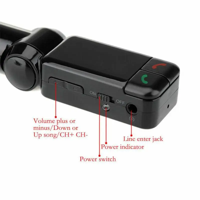 Автомобильный mp3-плеер FM-передатчик беспроводной Bluetooth-комплект СВЕТОДИОДНЫЙ