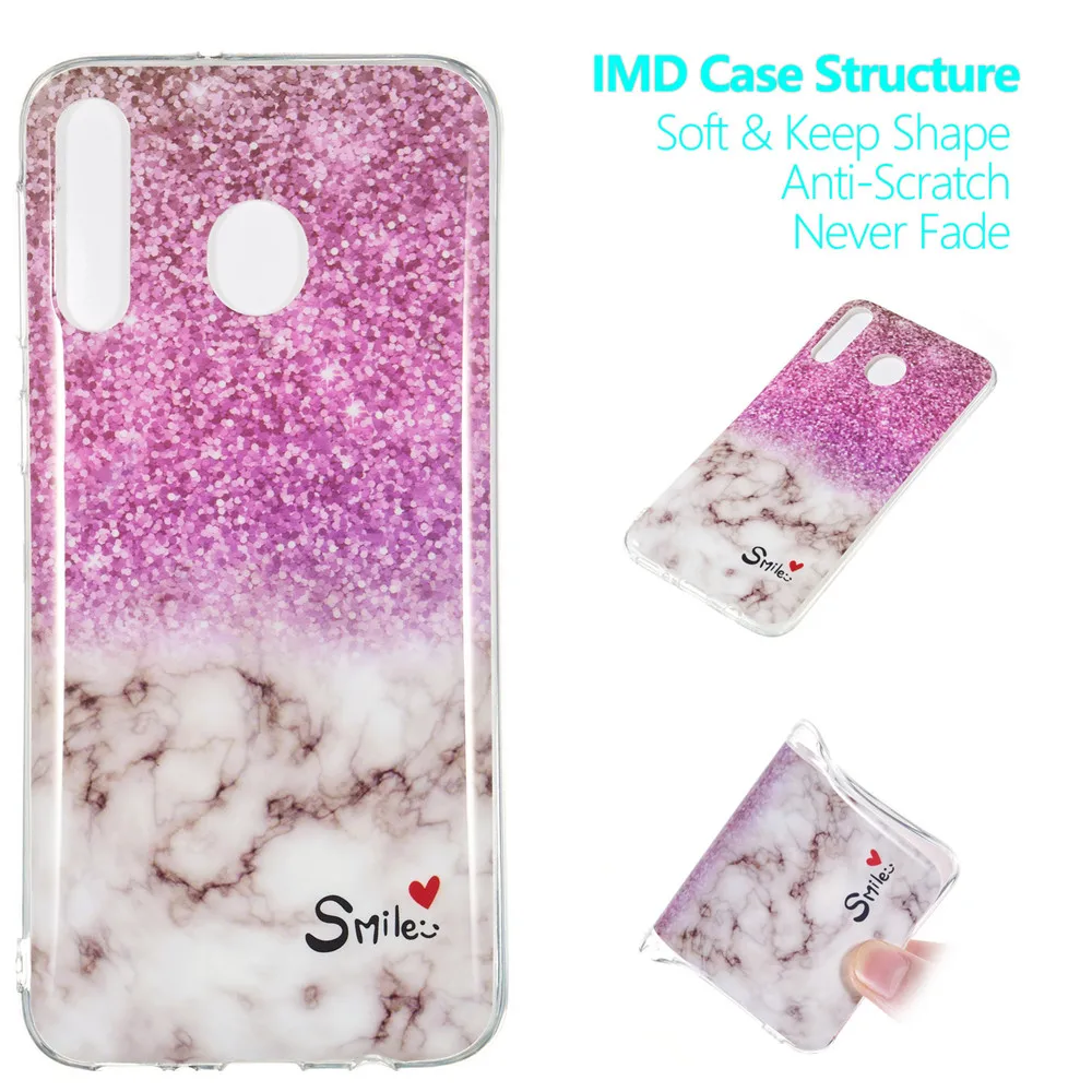 Soft TPU Silicone Case For Samsung Galaxy M10 M20 M30 A20 A20E A30 A40 A50 A60 A70 Back Cover on Art Marble Leaf Phone Coque | Мобильные
