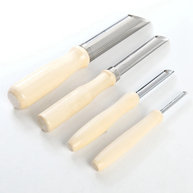 

Pottery Tools Stainless Steel Hole Punch Making Pot Holes Drilling Round Practical Wooden Handle Handmade Set