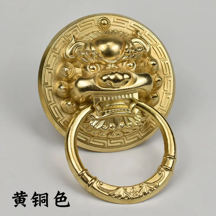 Ручка в стиле ретро из чистой бронзы деревянное колечко с имитацией головы