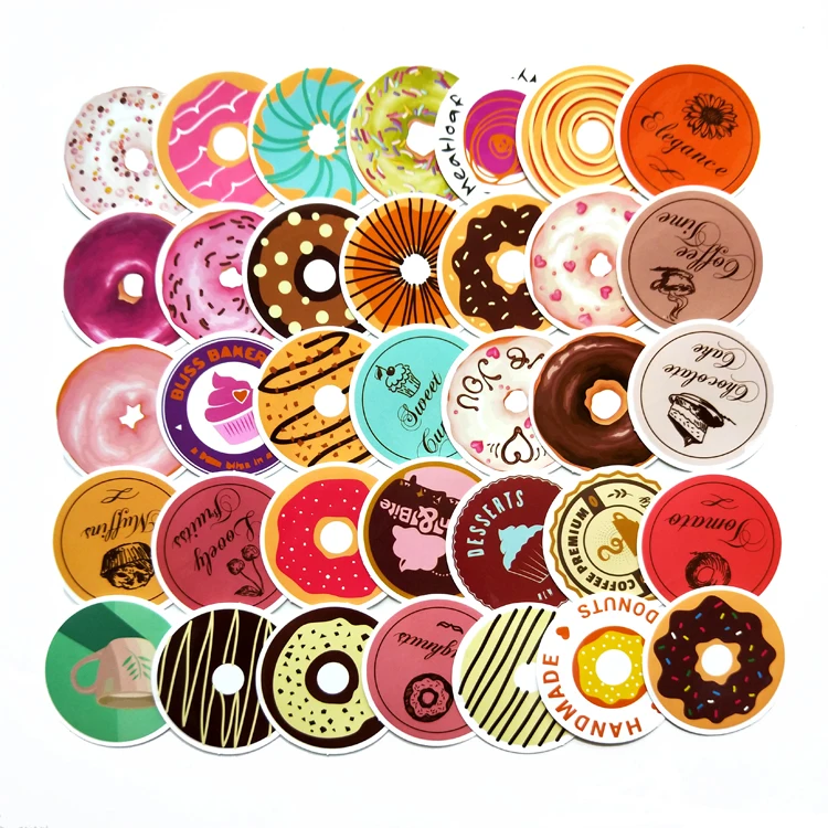 35 шт. ПВХ десерт торт выпечки автомобиля стикеры s для путешествия чемодан