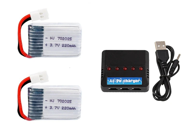 3,7 V 220mAh Lipo аккумулятор и зарядное устройство для 3,7 v аккумуляторная батарея для X4 X11 X13 RC Дрон Квадрокоптер запасные части 702025 - Цвет: White