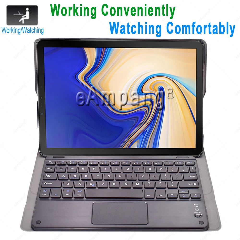 Чехол с клавиатурой для Samsung Galaxy Tab S7 Plus 11 12 4 S4 S5e 10 5 S6 Lite русской испанской