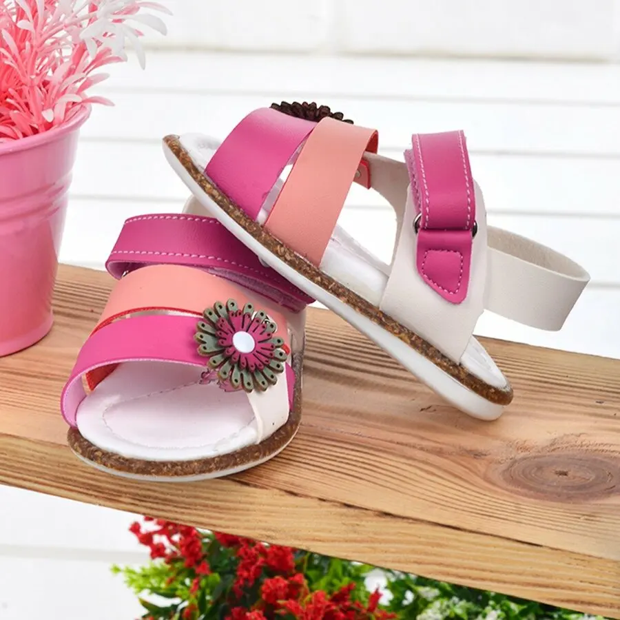 

Children Shoes Cute Bebe Kiko Lf 2301-10 Orthopedic Girl First Step Sandals Slippers Pink-Salmon