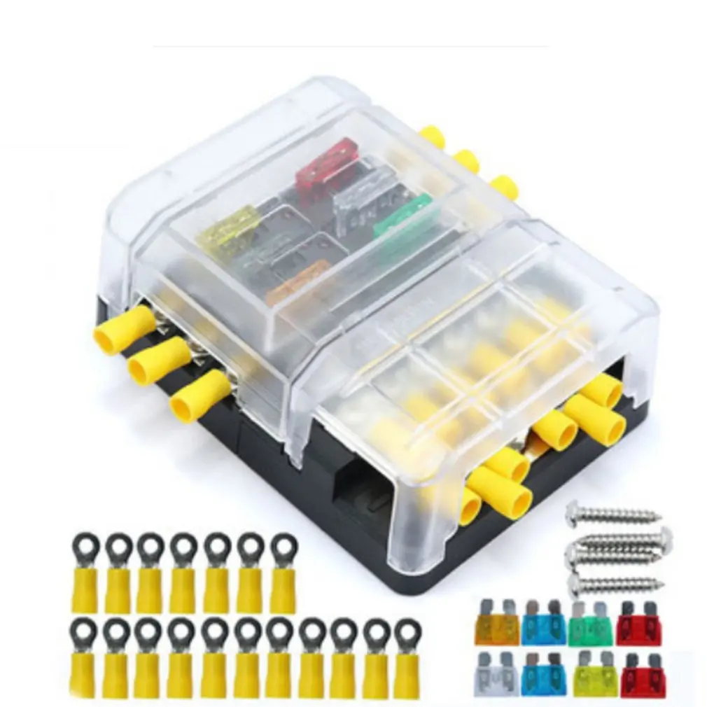 Multifunctional 6-Way Blade Fuse Box Seat Terminal Busbar Pole Marine Boat Hgv Modified | Обустройство дома