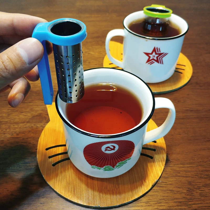 

Tea Strainer Stainless Steel Creative Clip On Tea Infuser Loose Tea Filter Tea Leaf Strainers Kitchen Infuser Filter Accessories