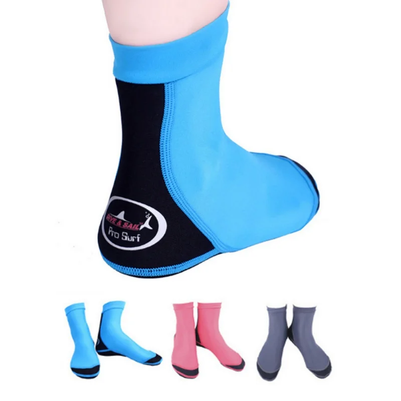 Diving Socks Water Beach Neoprene Nylon 1.5MM With Webbed Feet Snorkeling Shoes New |