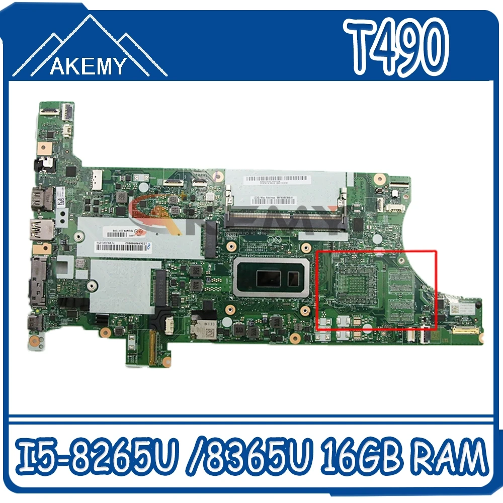 

NM-B901 For Lenovo ThinkPad T490 laptop motherboard with CPU I5-8265U /8365U 16GB RAM FUR 02HK925 01YT399 100% test work
