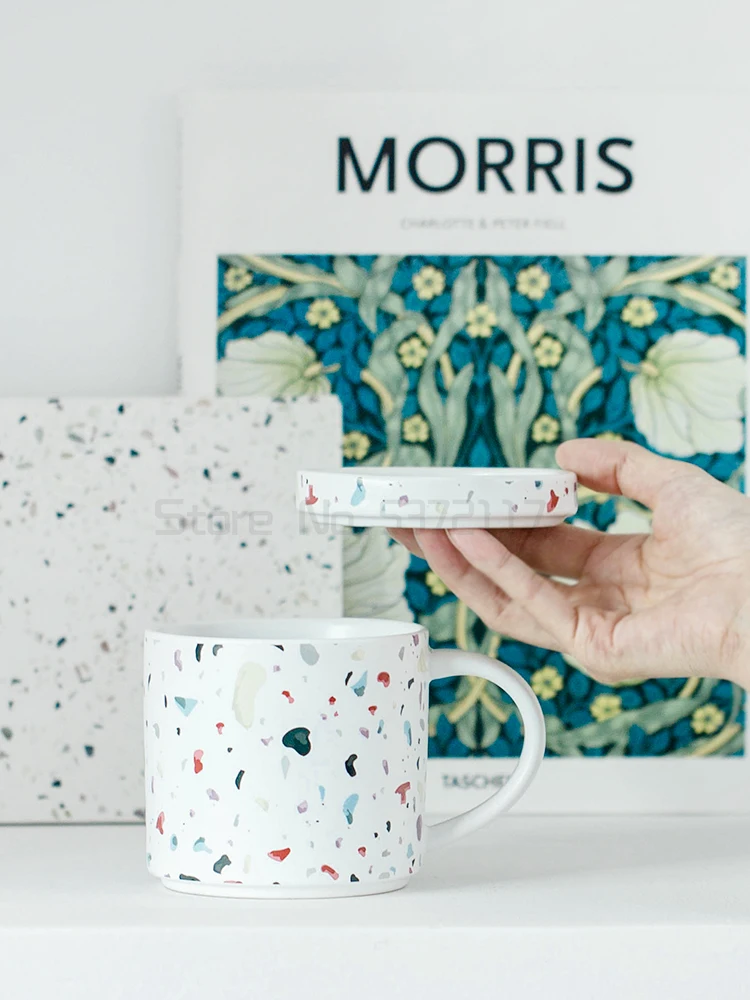 

Nordic Style Ceramic Mug With Lid Breakfast Milk Coffee Tea Water Cup Drinkware Gift Box Free Shipping