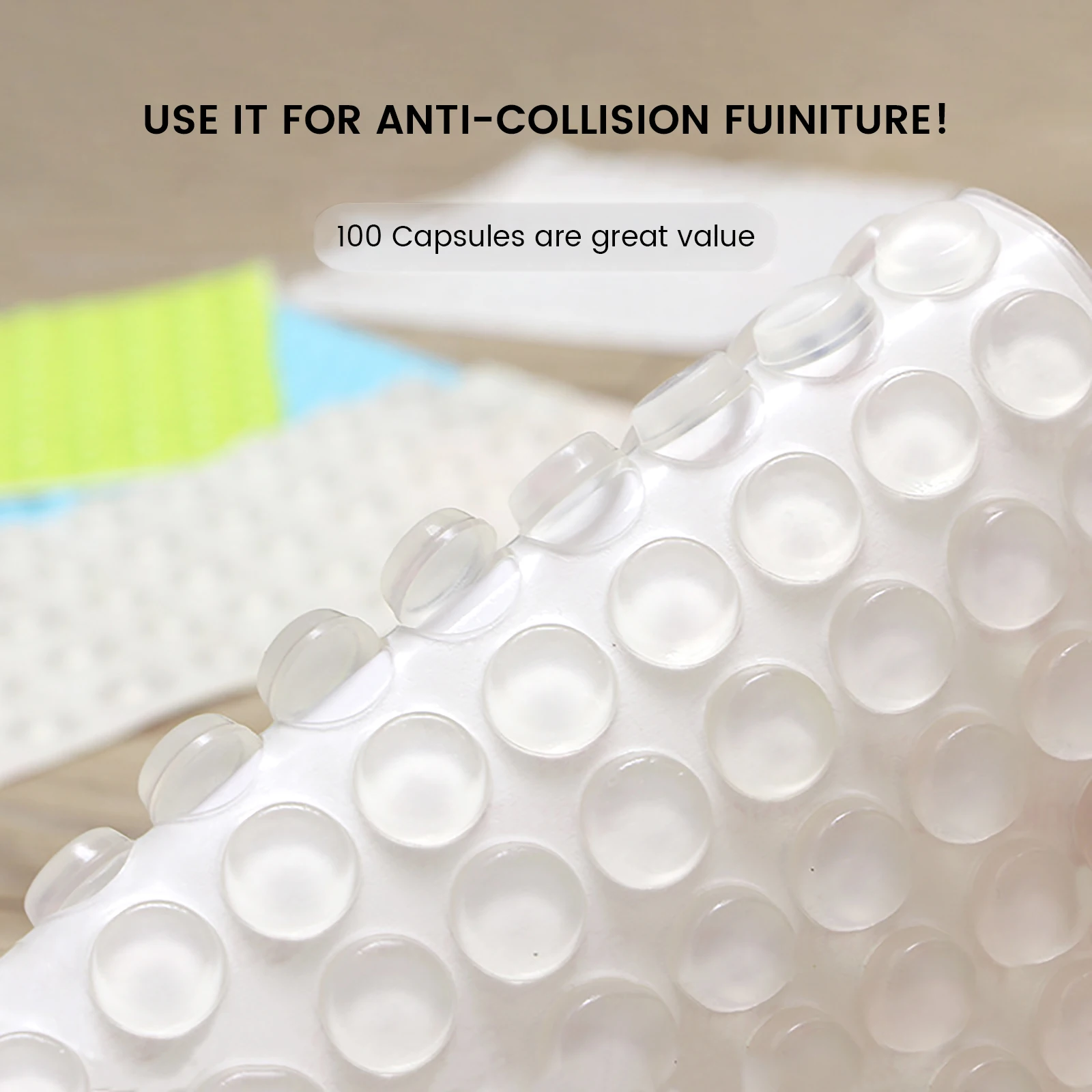 2 шт Самоклеющиеся силиконовые резиновые прокладки ограничители открывания