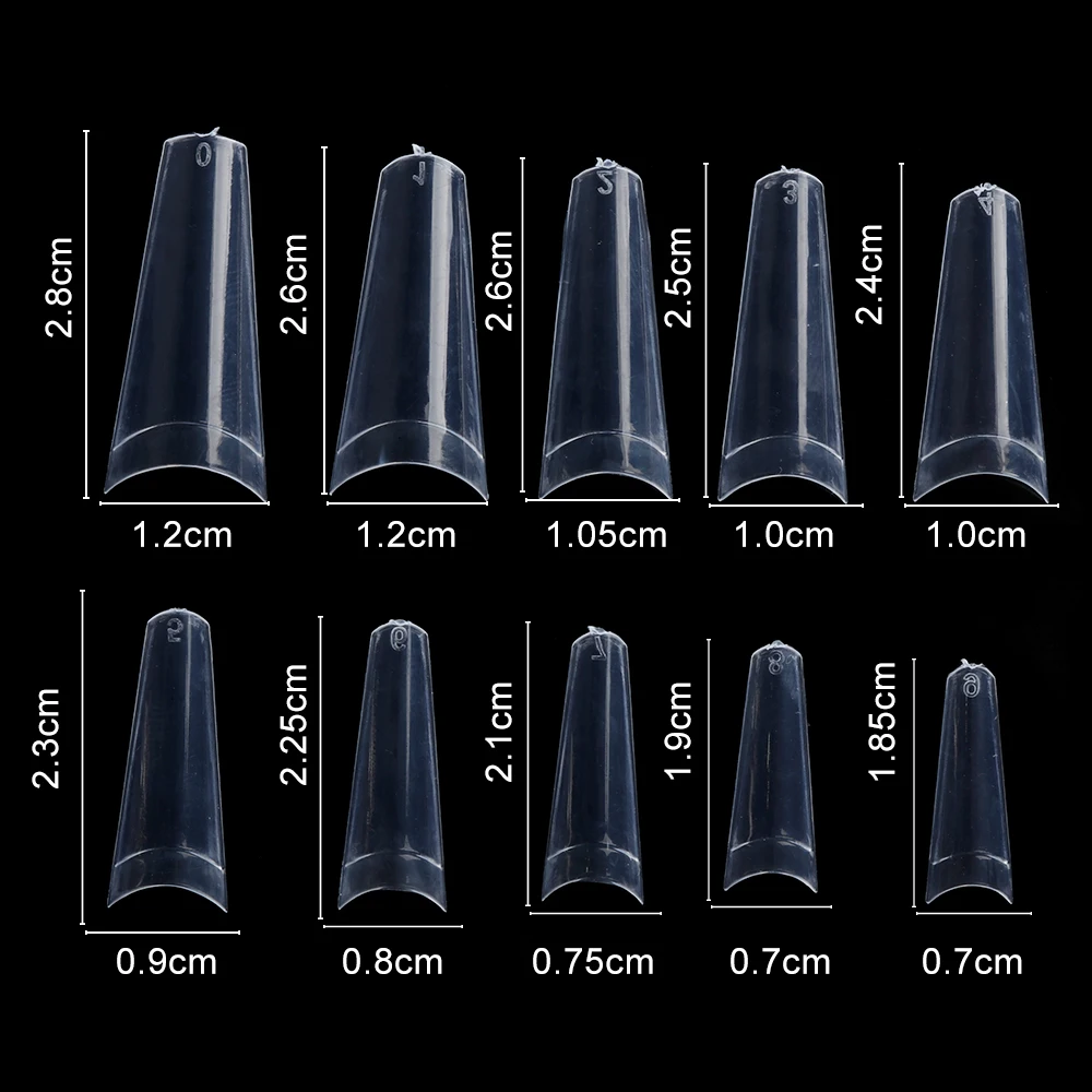100/500 шт./пакет 10 размеров балетки накладные ногти французский гроб и изображением