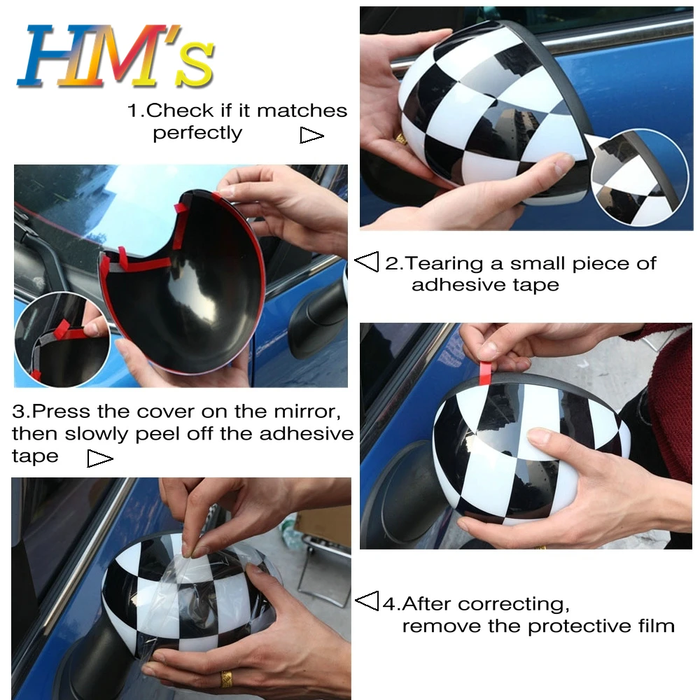 Наклейка на зеркало заднего вида для MINI Cooper Countryman R60 Clubman R55 аксессуары R56 R57 R58 R59