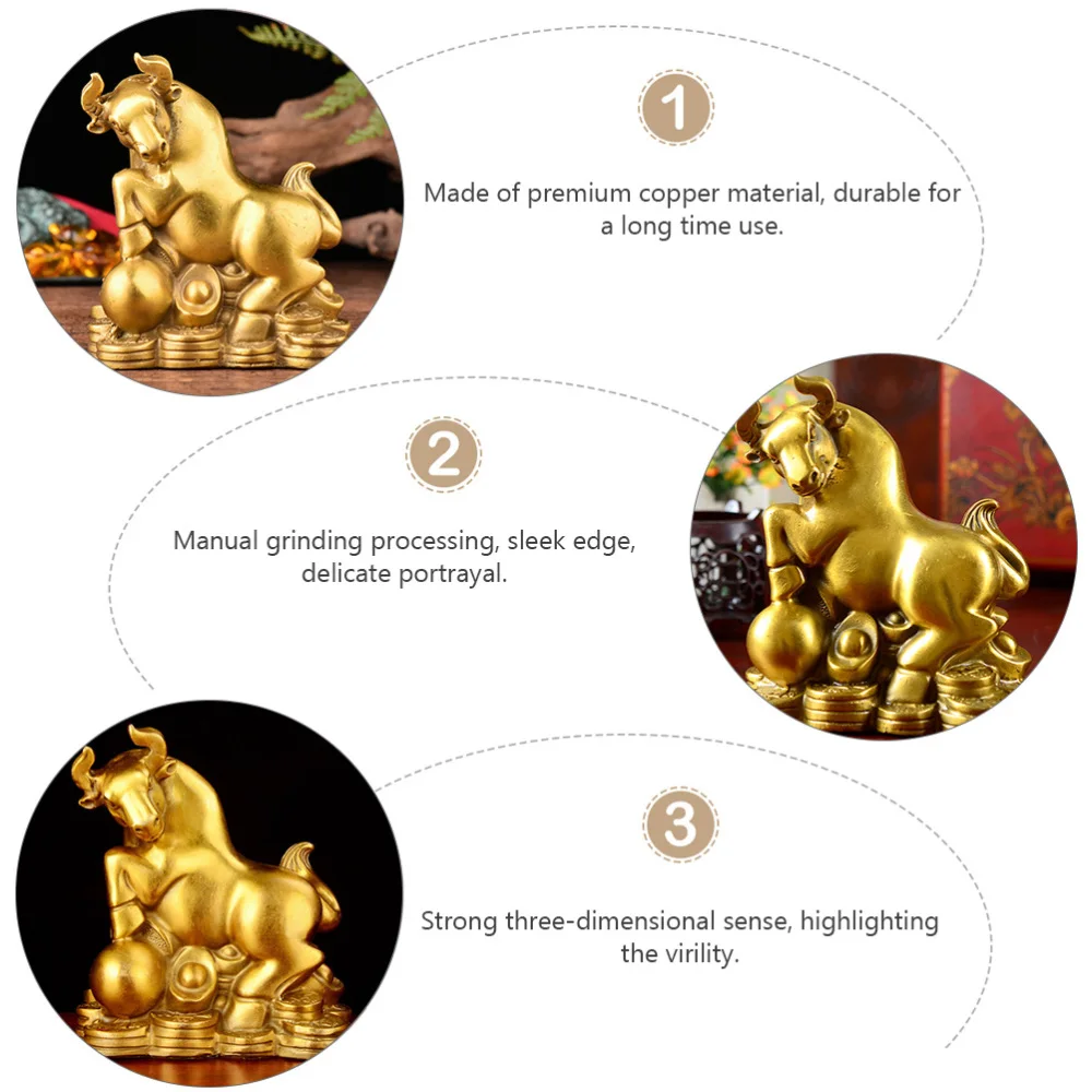 

1pc Ox Model Ornament Ox Desktop Adornment Creative Tabletop Adornment