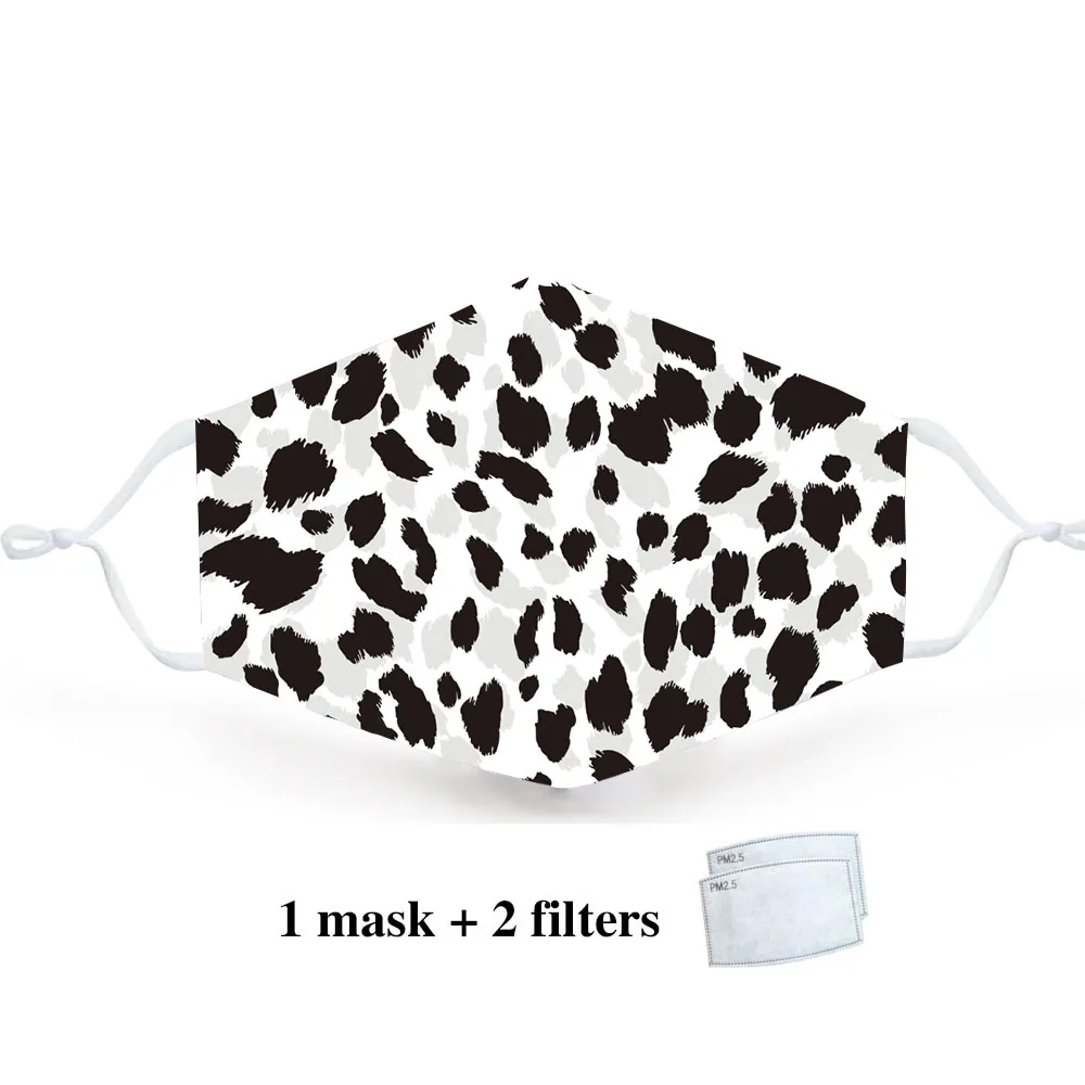 Модная маска с леопардовым принтом животных многоразовая защитная для рта