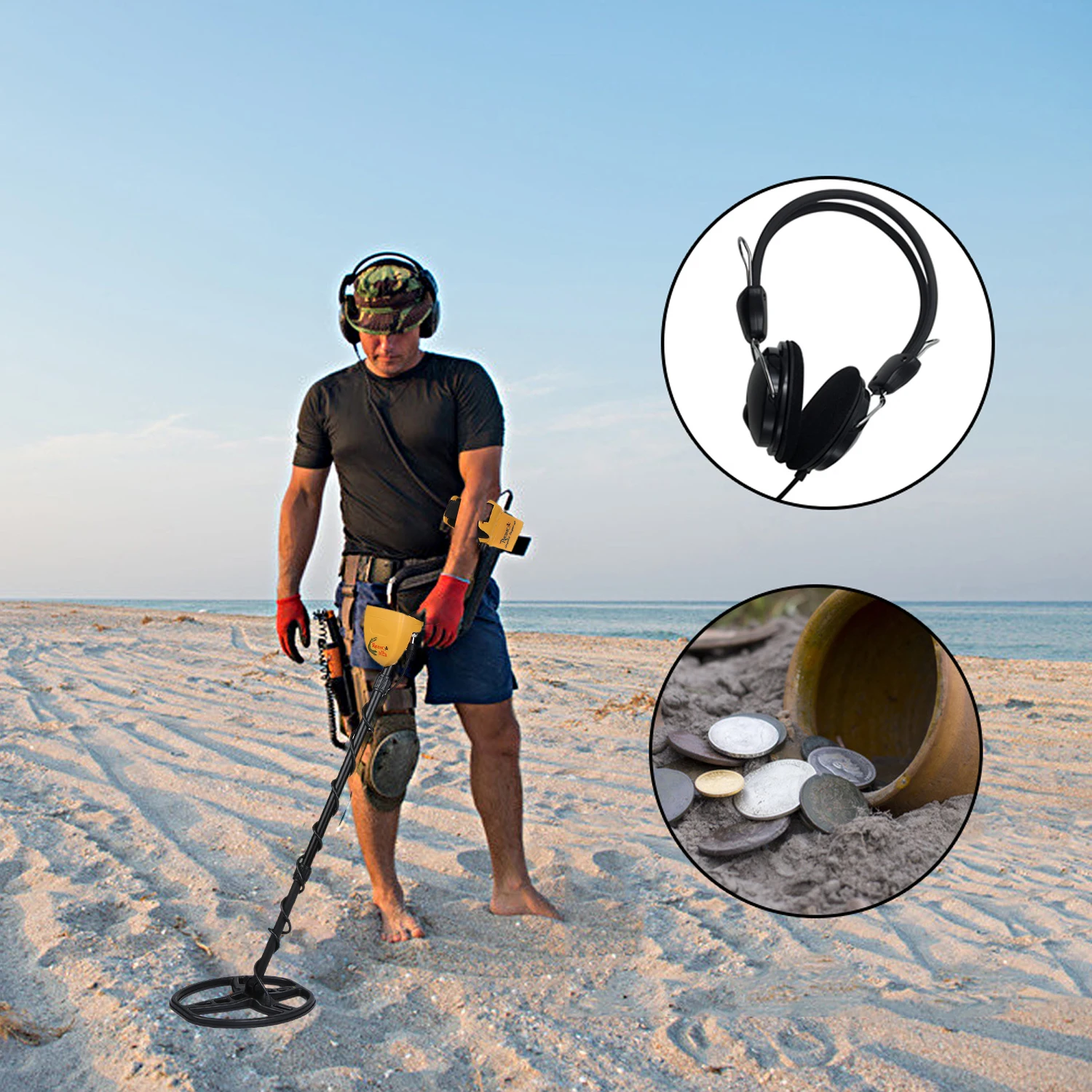 Металлический детектор подземных металлических Finder индуктор G-старый Охотник за