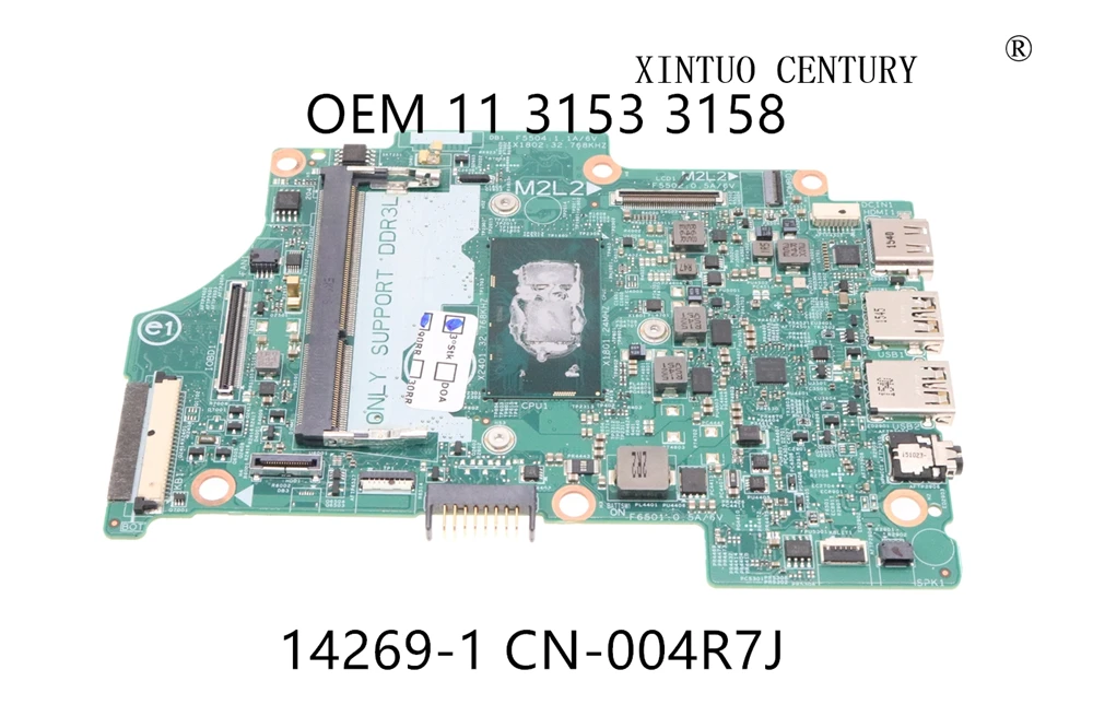 

CN-004R7J 004R7J 04R7J For Dell OEM Inspiron 11 3153 3158 Motherboard PWB 7M6GF 14296-1W/I3-6100U SR2EU 100% tested working