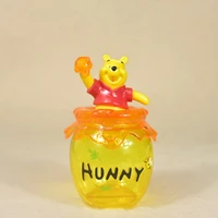 disney winnie the pooh storage jar 16cm action figures collection toys model children room decoration for kids birthday gifts