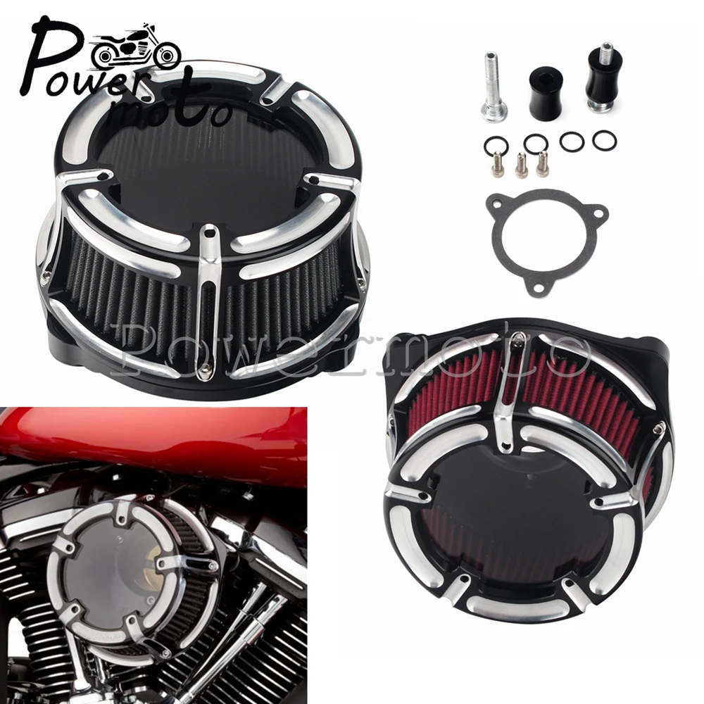 

Motorcycle Breather Aluminum Air Filter Cleaner Crank Case Intake Filter For Harley Touring Road King Electra Street Glide 17-up