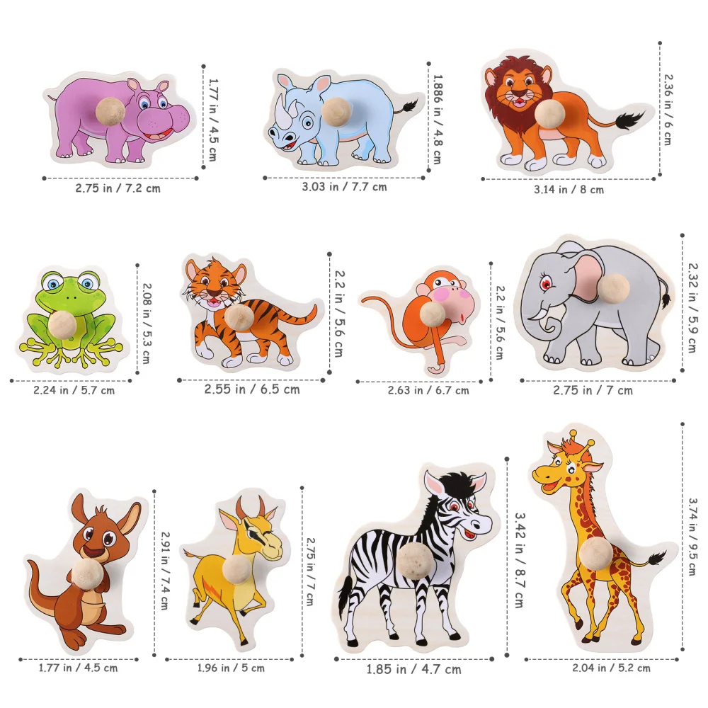 

NUOBESTY Wooden Jigsaw Puzzle for Toddlers Wild Animal Wooden Puzzle for Children's Learning and Joy