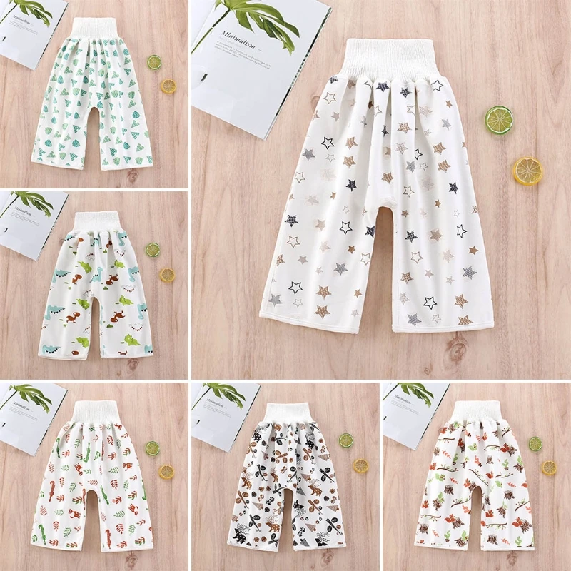 Children Diaper Skirt 2 In 1 Baby Training Pants Absorbent Shorts Nappy Leakage Mat Cover Sleeping Bed Clothes | Мать и ребенок