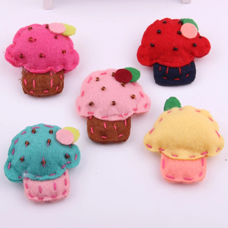 Детская искусственная Милая шерстяная ткань Ручное шитье штуцер тип мороженого