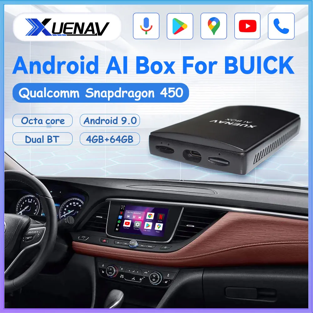 

Android Box Apple Car Play для BUICK серии 2017-2021 Carplay Ai Box Mini беспроводной Android автомобильный мультимедийный плеер YouTube