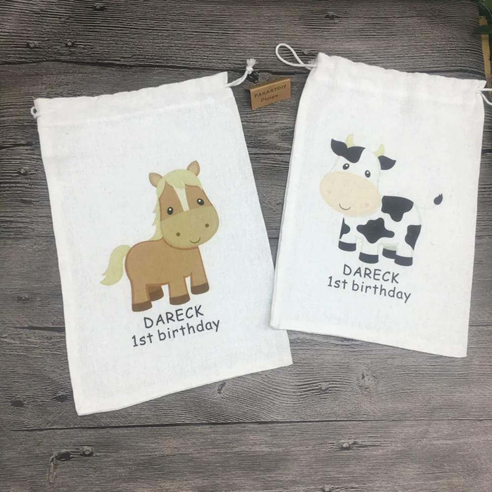 Персонализированные сумки с любом мультяшным персонажем фермы животными для