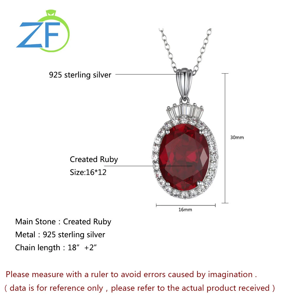 

GZ ZONGFA High Quality red gemstone accessories 925 Sterling silver necklace silver jewelry