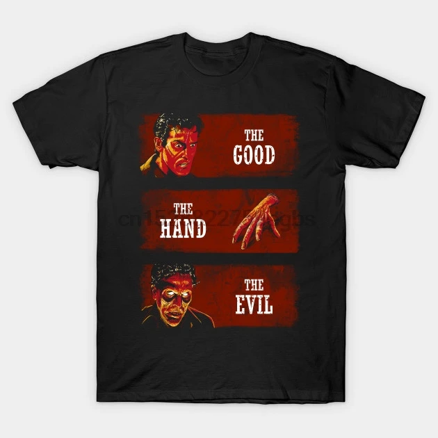 Мужская футболка с надписью «The Good the Hand and the Evil Dead», Женская Мужская футболка, футболки, топы