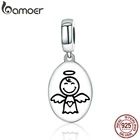 Женский кулон в виде ангела-хранителя BAMOER, подвеска из серебра 925 пробы, браслет и ожерелья, SCC328