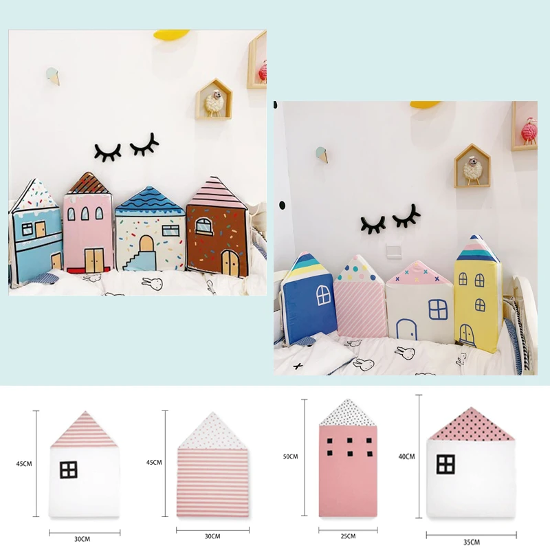 

Комплект постельного белья для новорожденных, 4 шт., хлопковая Подушка, защита для кроватки