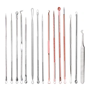 1 Набор для удаления угрей, иглы из нержавеющей стали в акне, экстрактор для удаления прыщей, очищающее средство, уход за лицом, инструменты для красоты