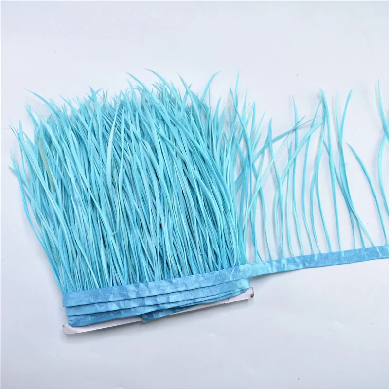 10 метров Обрезка гусиных перьев лента с бахромой 6 8 дюймов белое перо фазана для