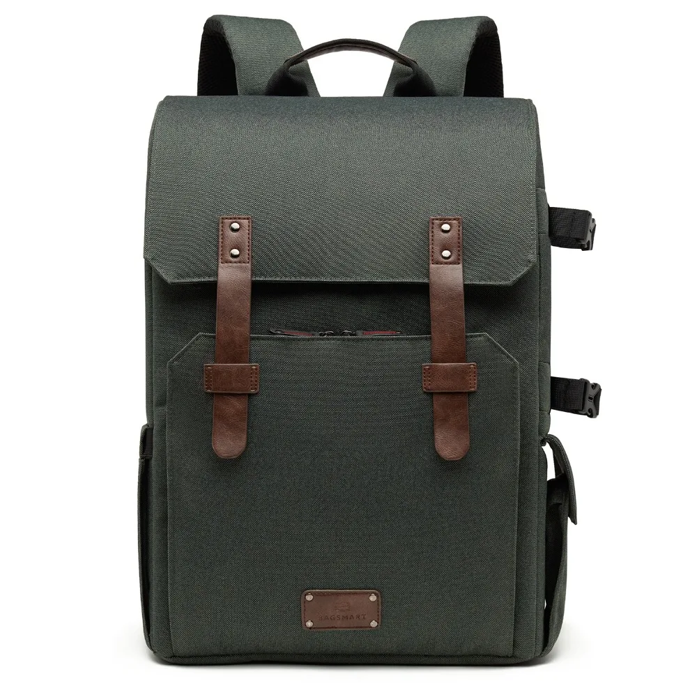 BAGSMART 15,6 ''школьная сумка для ноутбука Водонепроницаемый рюкзак для камеры SLR/DSLR камера s с дождевиком