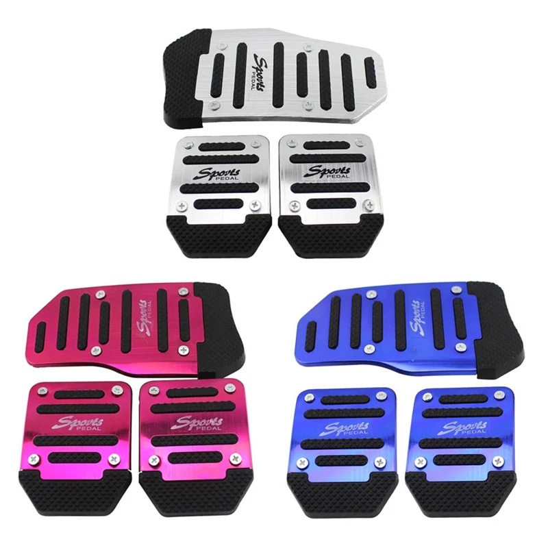 

New 3PCS/Set Car Brake Pads Aluminum Manual Transmission Pedal Kit Pedali Alloy Foot Treadle Cover Car Accessories