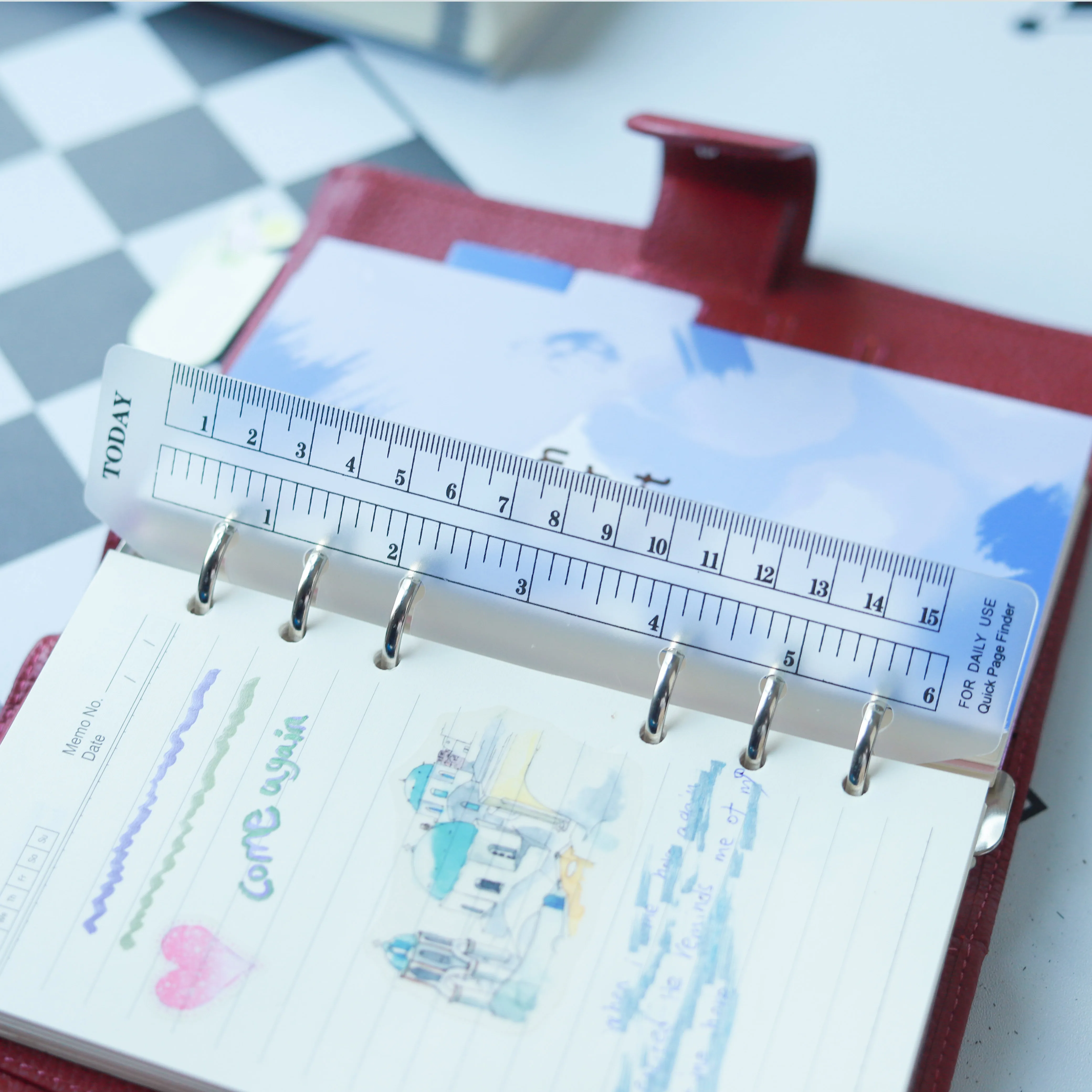 A5 A6 Notebook вкладыш закладки Линейки инструмент для рисования из мягкого пластика