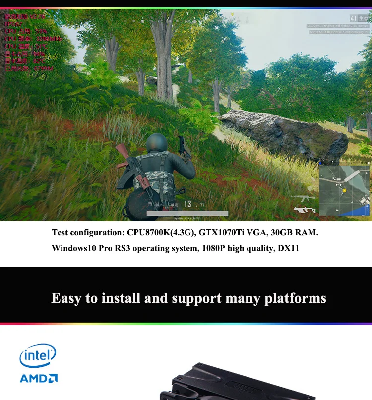 Pccooler RGB кулер для процессора AMD/AM4/INTEL1150 1151, PWM 4PIN 120 мм/12 см вентилятор охлаждения с 4 медными тепловыми трубками