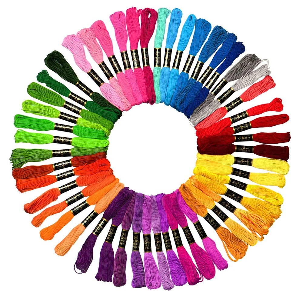 Радужная вышивка нитью 50 косичек браслеты дружбы нить для вышивки
