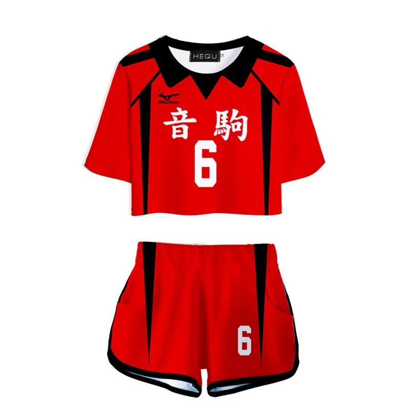 

Anime Haikyuu!! Volleyball boy T shirt & Short Summer Fashion Men's t shirts Funny Streetwear Men's Set O-Neck Tee Tops
