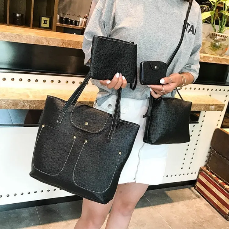 2020 new women's handbags European and American wild four-piece mother daughter bags trendy diagonal bag |