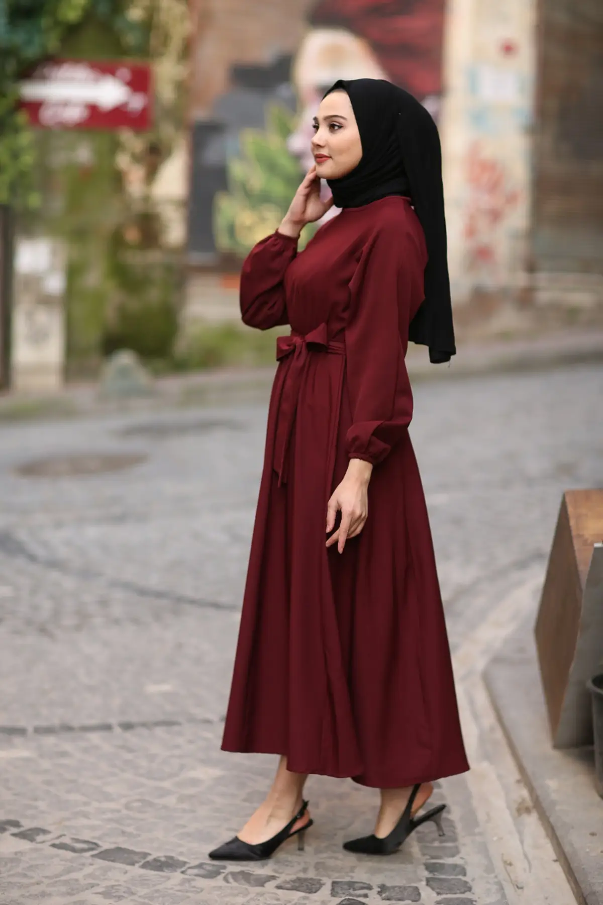 

Hijab Dresses 7069 Fashion Muslim Women Hijab Dress