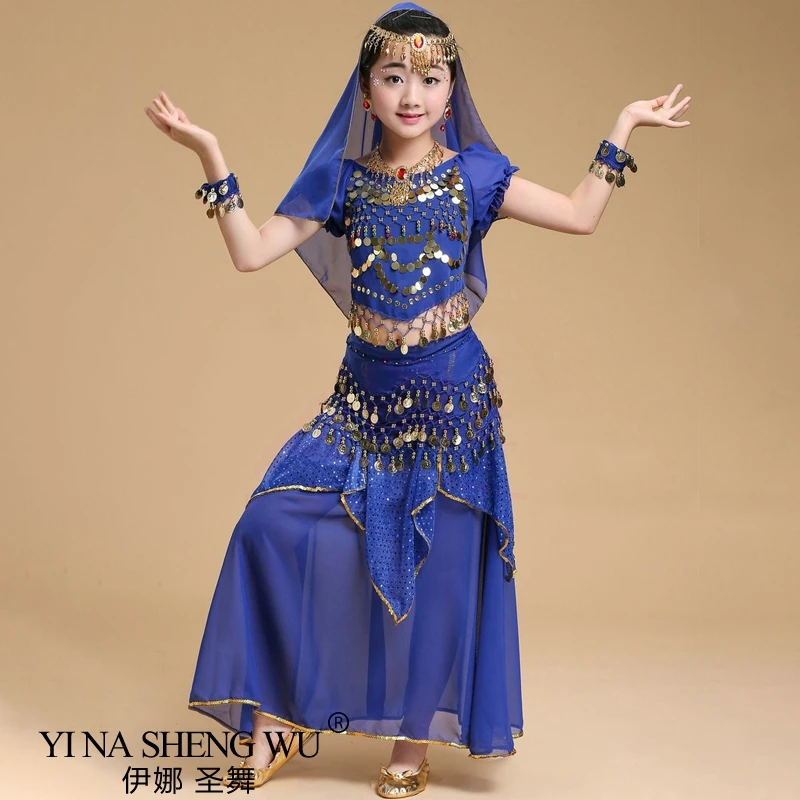 

Child&Adult Belly Dance Costume Kids Indian Dance Dress Child Bollywood Dance Costumes For Girl Performance Dance Wear 6 Colors