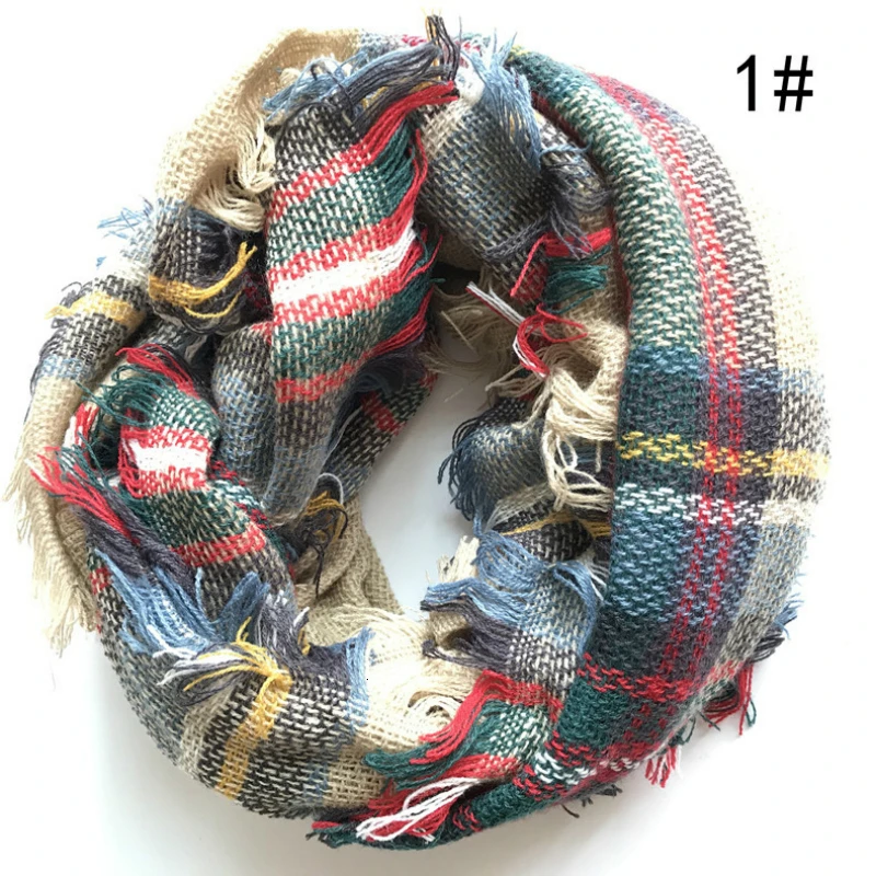 

Winter Plaid Cashmere Scarf Women Soft Warm Blanket 2019 Fashion New Designer Female Pashmina Shawls and Scarves 170*48cm