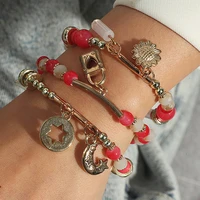 ornapeadia new bohemian elastic bracelet for women multicolor beaded bangles star moon ethnic luxury jewelry bracelet