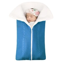 winter toddler infant clothes baby envelope knitted stroller swaddle footmuff newborns sleeping bag thicken sleep warm blanket