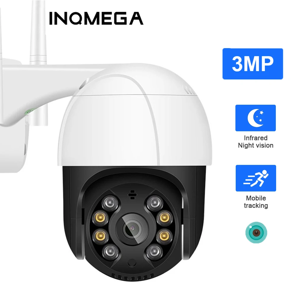Камера видеонаблюдения INQMEGA 3 Мп PTZ цветная ИК ночное видение ии Wi-Fi голосовое