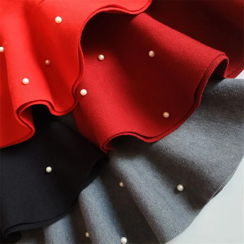 Рождественская юбка для девочек милая трикотажная Мини-юбка принцессы с