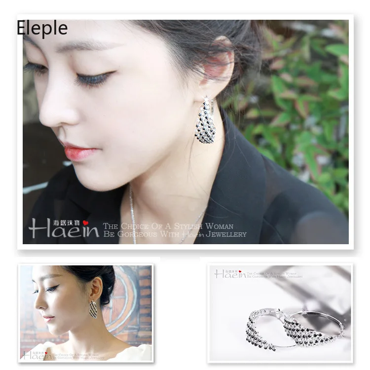 Элегантные модные серьги Icedout для ночных клубов женские черные белые циркониевые