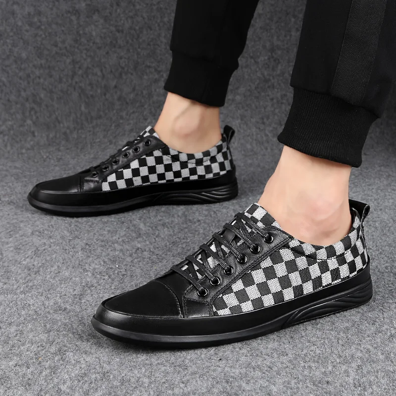 Мужские туфли из натуральной кожи повседневные Дизайнерские мужские модные для